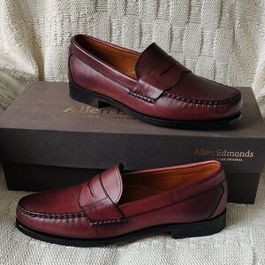 Allen Edmonds Cavanaugh Oxblood Penny Loafers 8 E - New Shoes